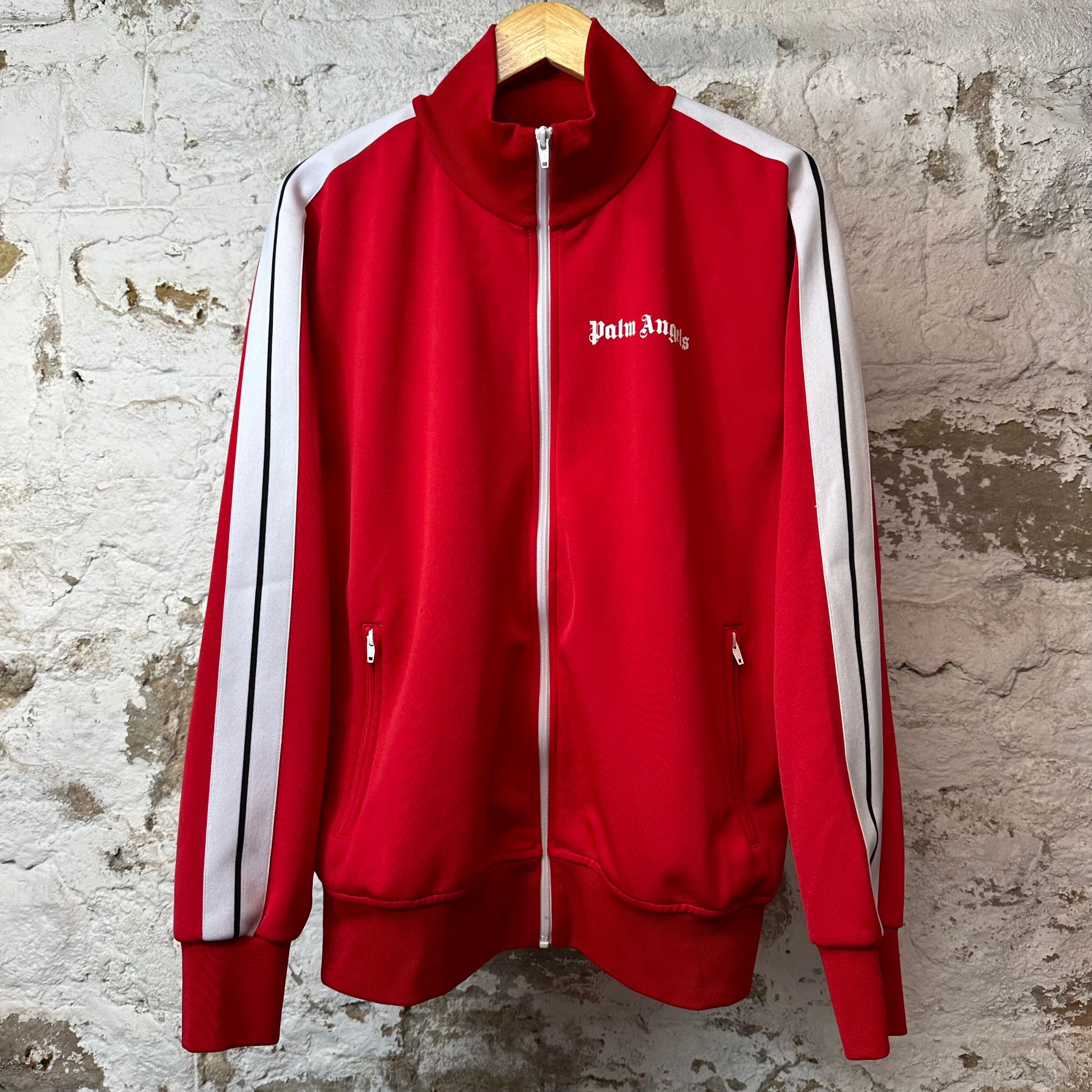 Palm Angels Red White Track Jacket Sz XXL