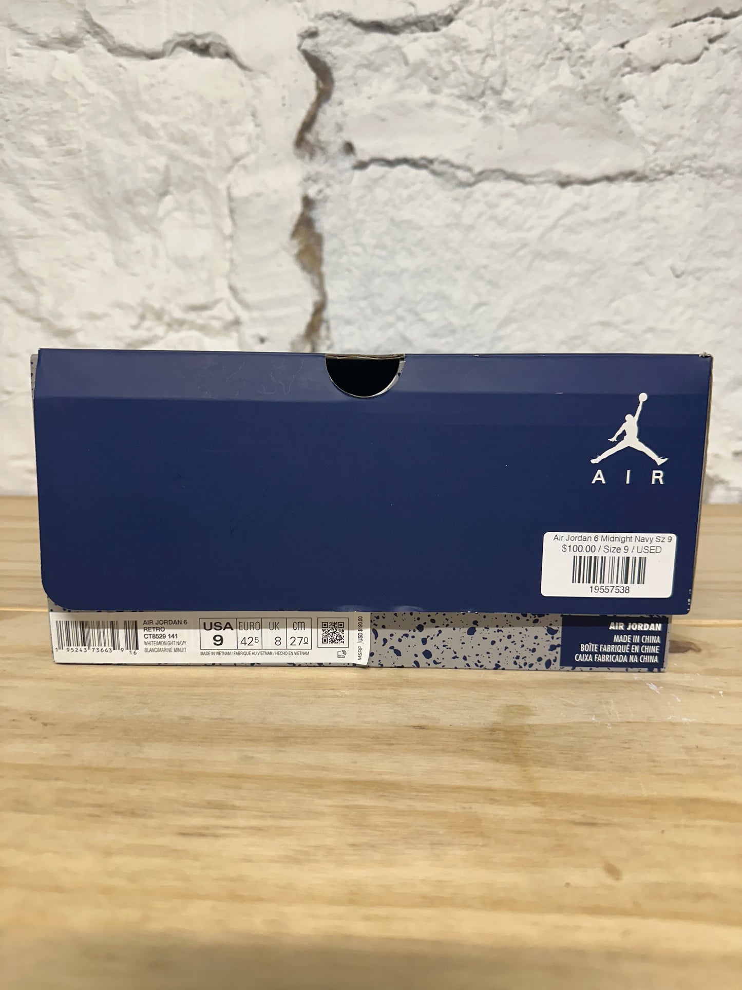 Air Jordan 6 Midnight Navy Sz 9