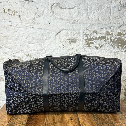 Celine Blue Monogram Canvas Duffle Bag