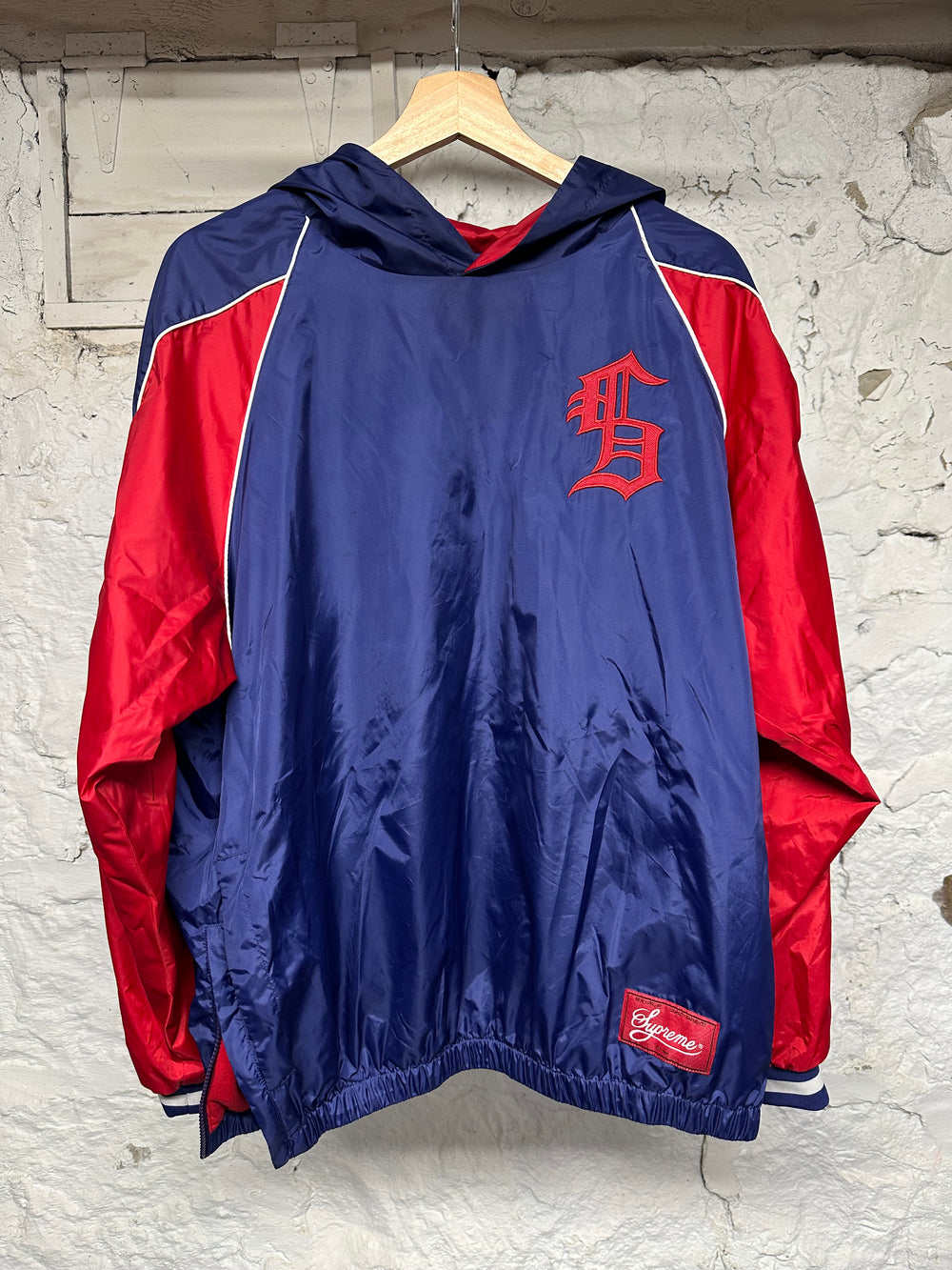 Supreme Blue Red White Pullover Jacket Sz M