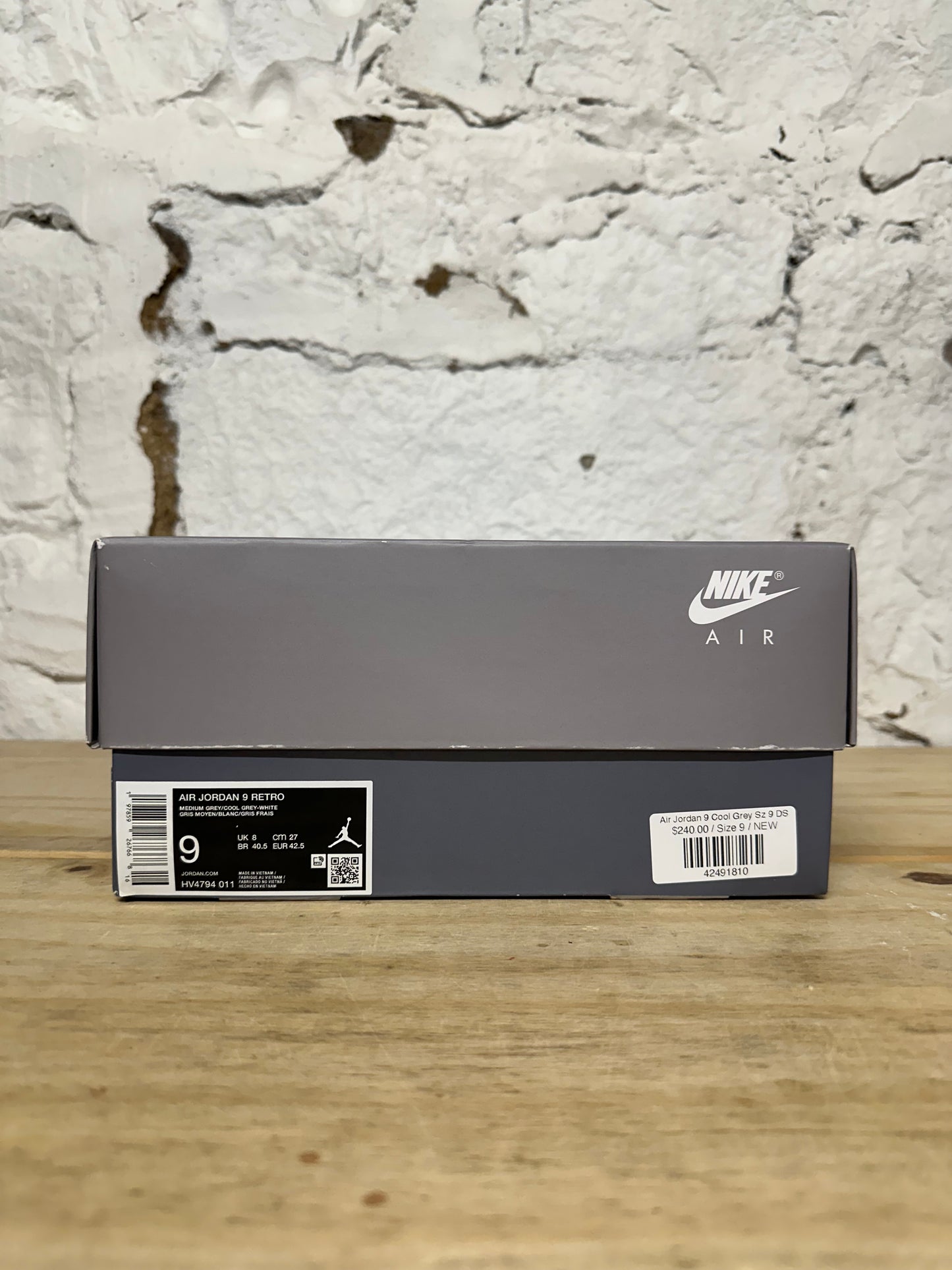 Air Jordan 9 Cool Grey Sz 9 DS