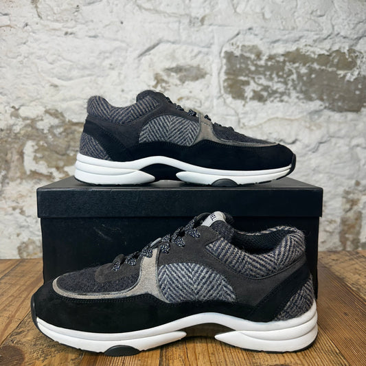 Chanel CC Black Grey Tweed Sneaker Sz 8.5 (41.5)