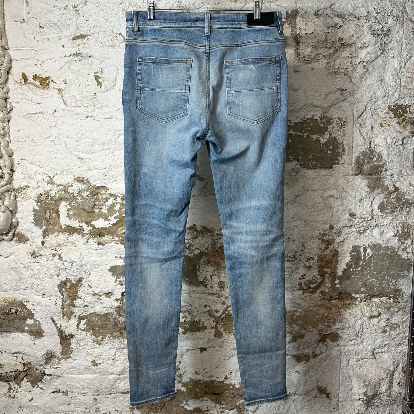 Amiri MX1 Marble Patch Blue Denim Jeans Sz 33