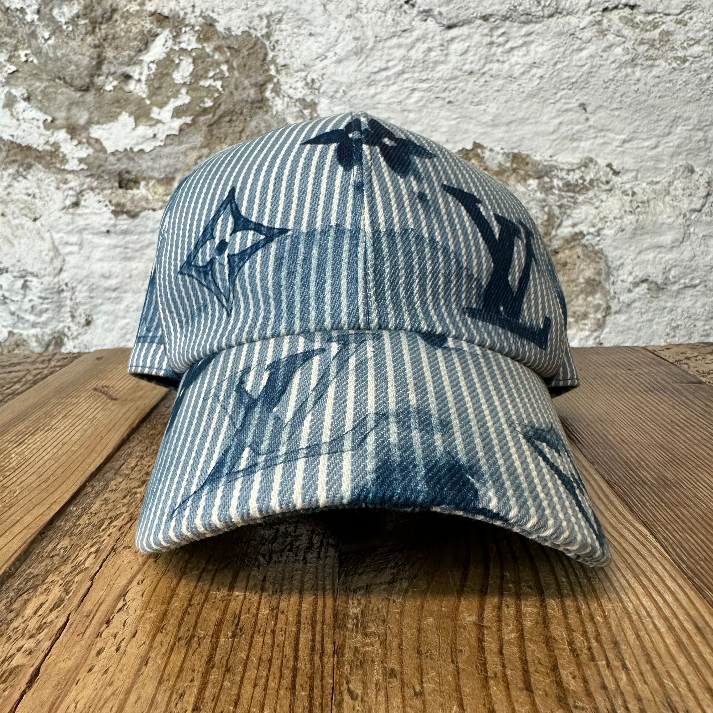 Louis Vuitton Hickory Stripes Monogram Hat Sz (60)