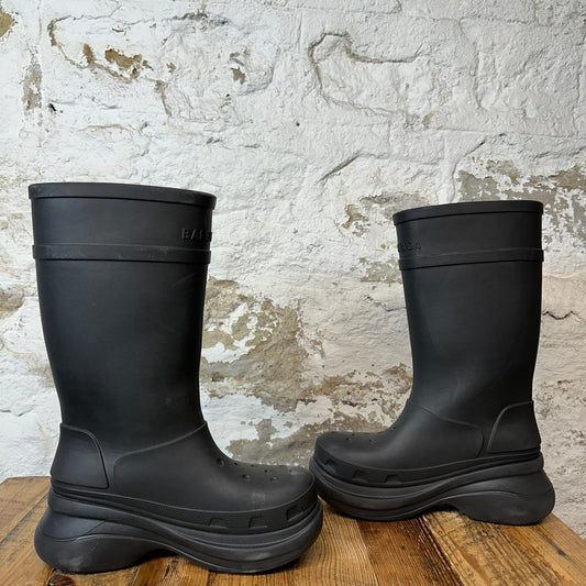 Balenciaga Croc Boot Black Sz 9 (42)
