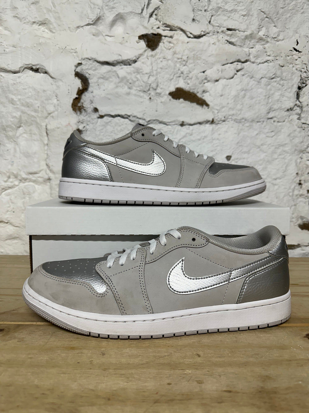 Air Jordan 1 Low Co.JP Metallic Silver Sz 13
