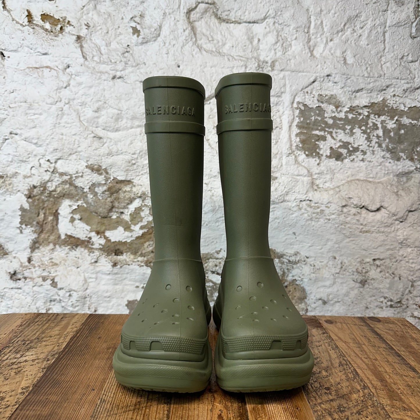 Balenciaga Croc Boot Green Sz 8 (41) No Box