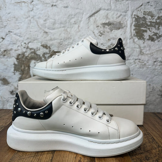 Alexander Mcqueen Black Stud Tab White Sneaker Sz 9.5 (42.5)