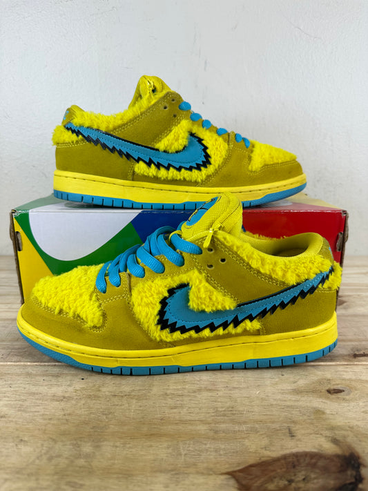 Nike SB Dunk Low Grateful Dead Bears Opti Yellow Sz 8