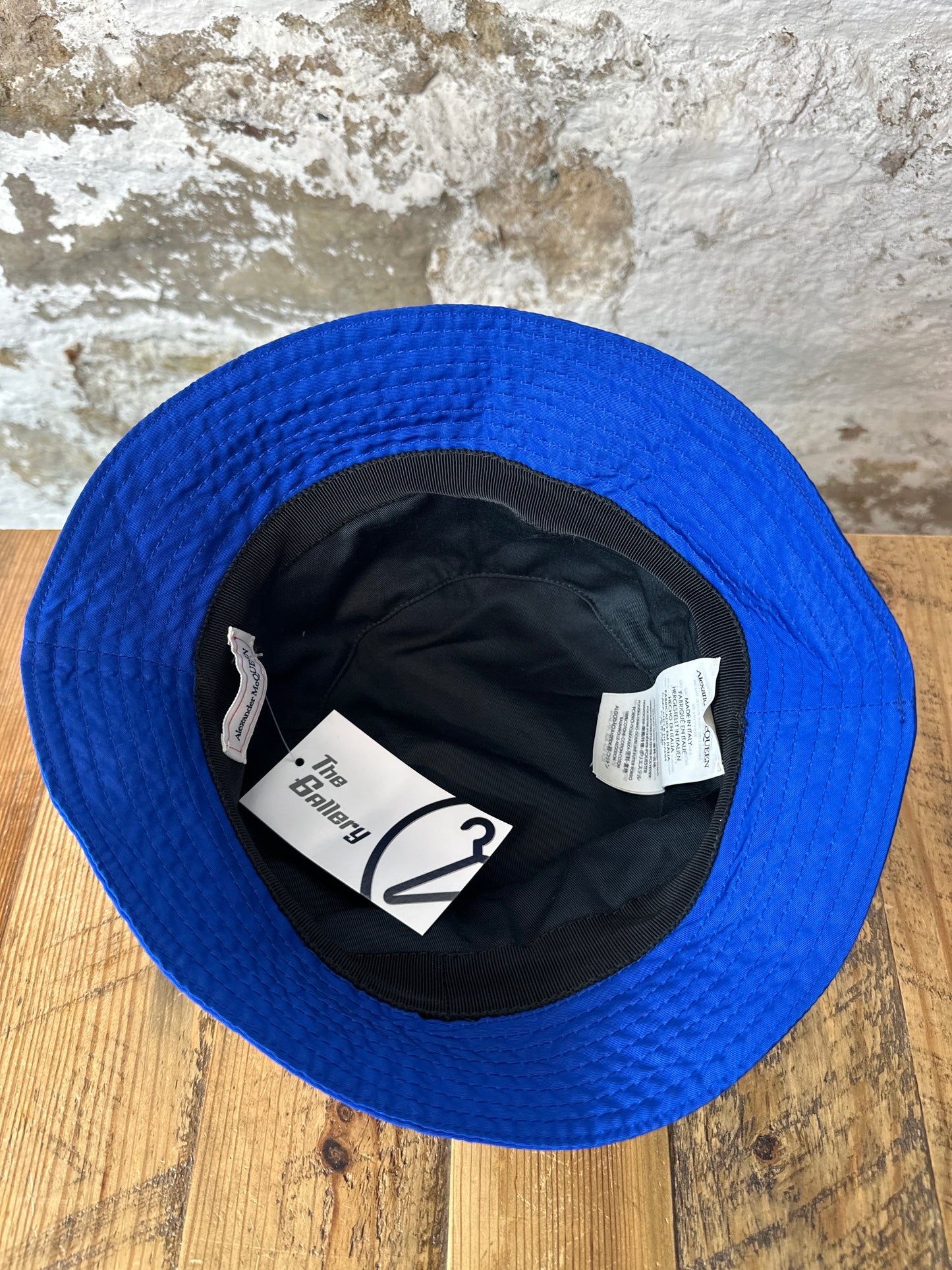 Alexander Mcqueen Blue Bucket Hat Sz M