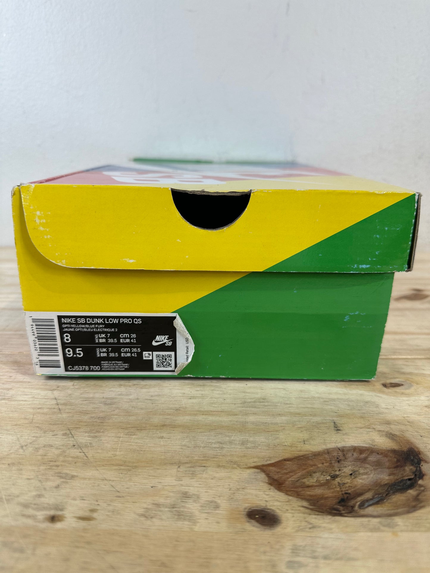 Nike SB Dunk Low Grateful Dead Bears Opti Yellow Sz 8