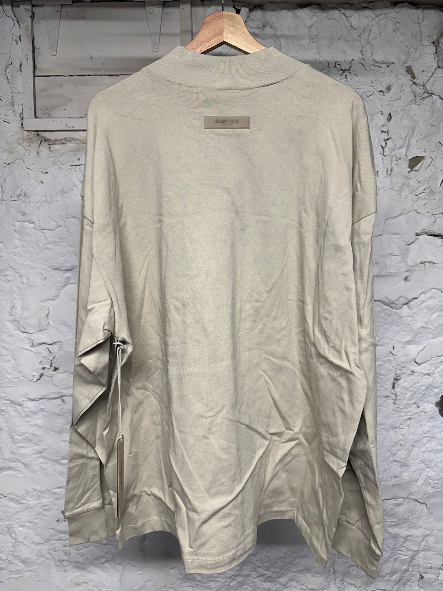 Fear of God Essentials Tan Chest Logo L/S Sz L DS