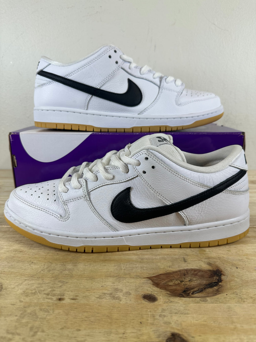 Nike SB Dunk Low Pro White Gum Sz 13 DS