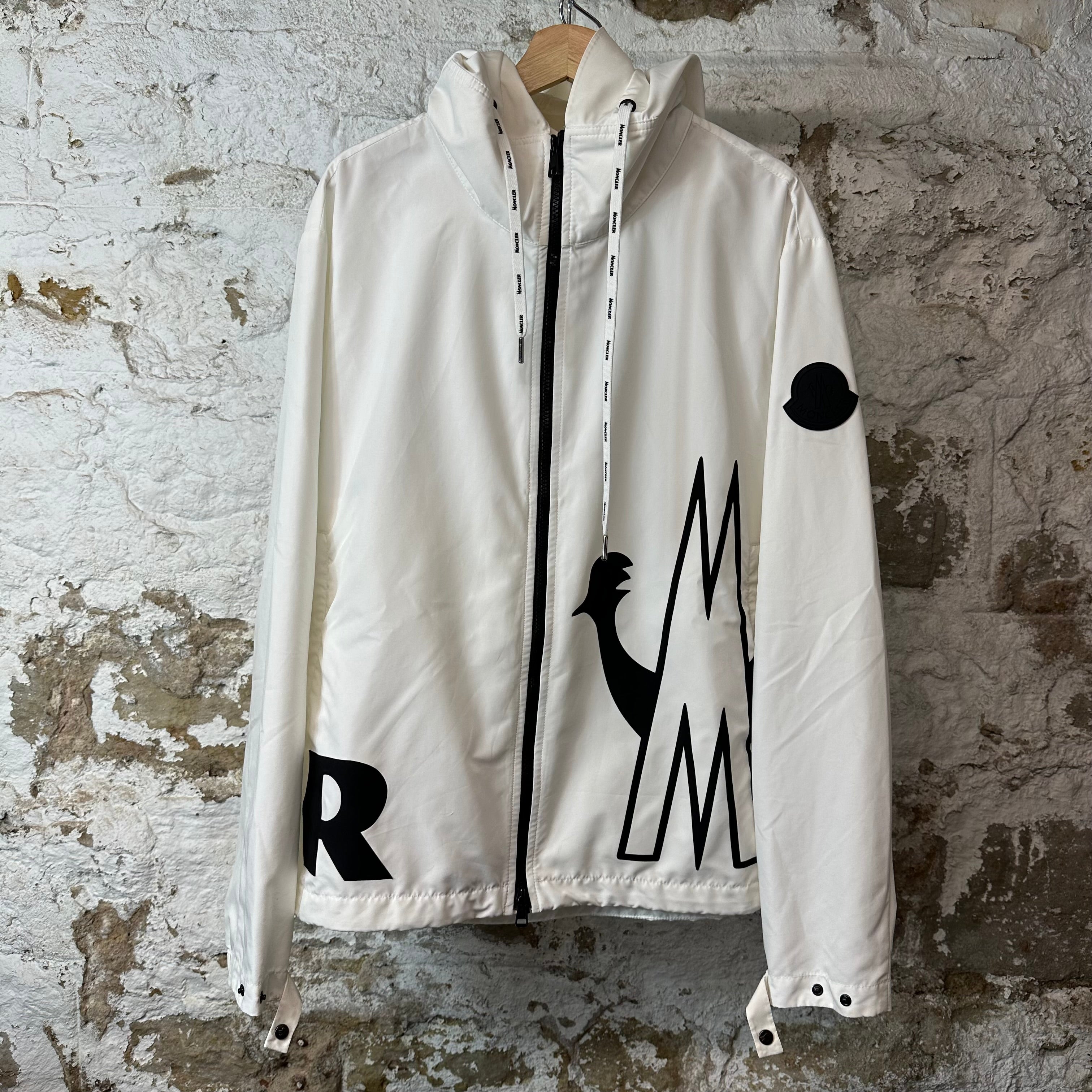 Moncler Mythos Giubbotto White Zip Up Jacket Sz XL (5)