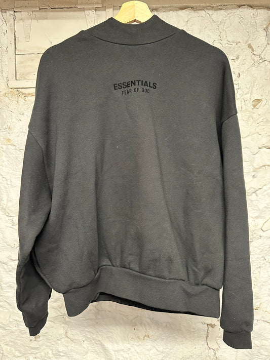 Fear of God Essentials Small Center Logo Hoodie Black Sz XS