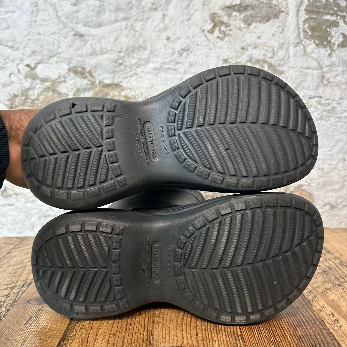 Balenciaga Croc Boot Black Sz 9 (42)