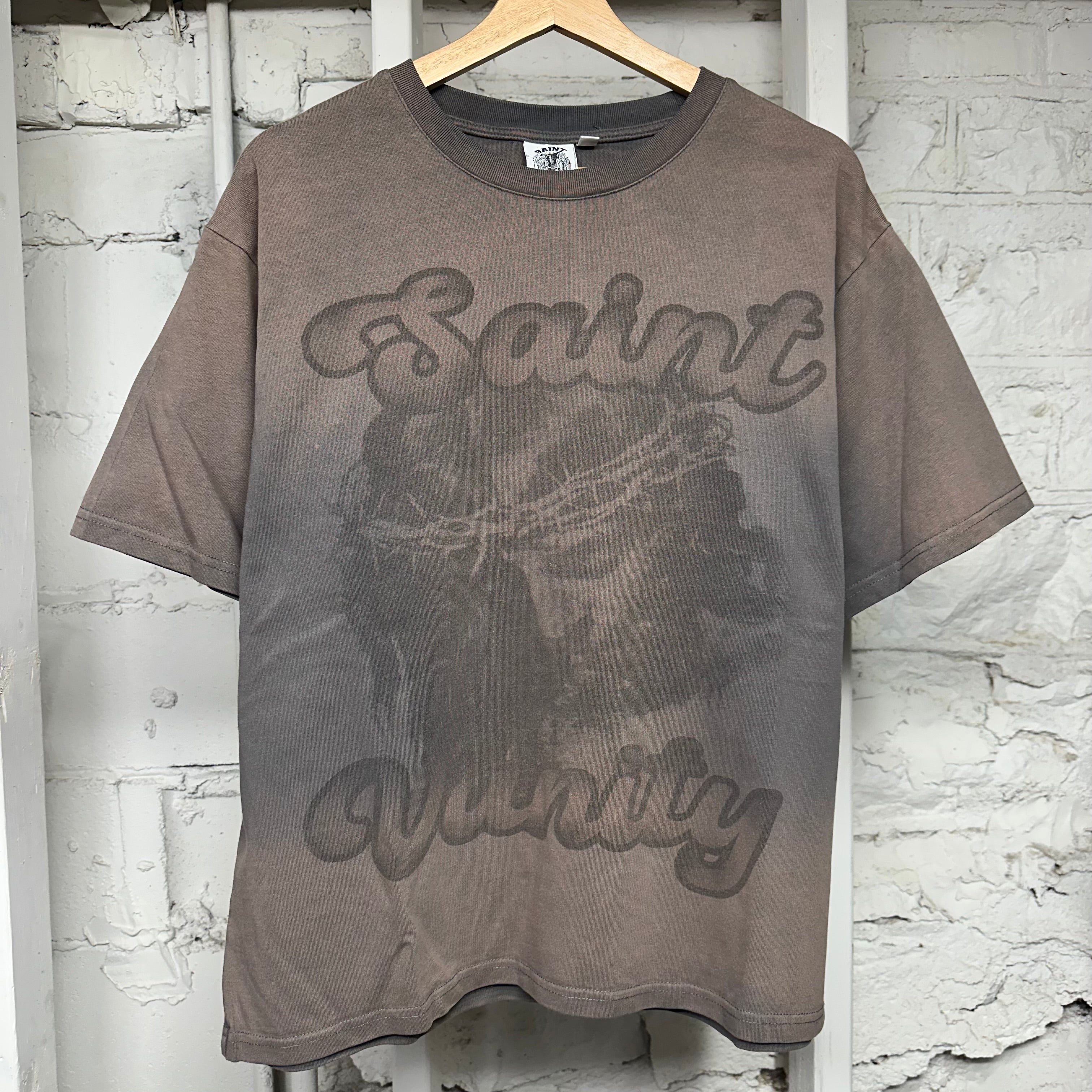 Saint Vanity Jesus Brown T-Shirt Sz S