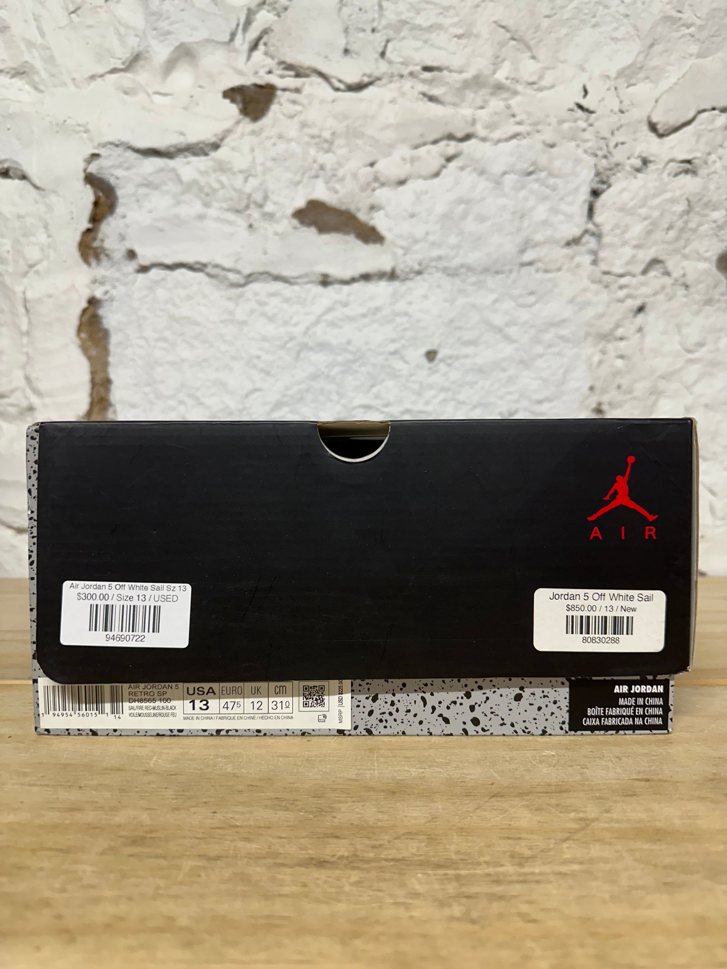 Air Jordan 5 Off-White Sail Sz 13