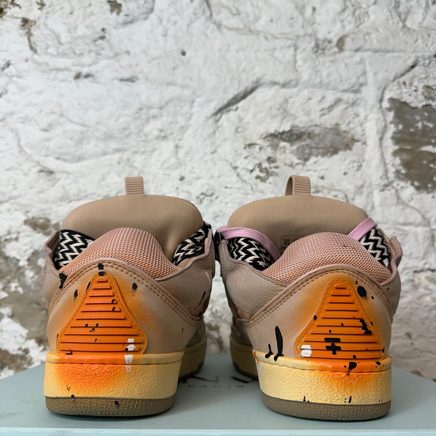 Lanvin Curb Paint Splatter Pink Sneaker