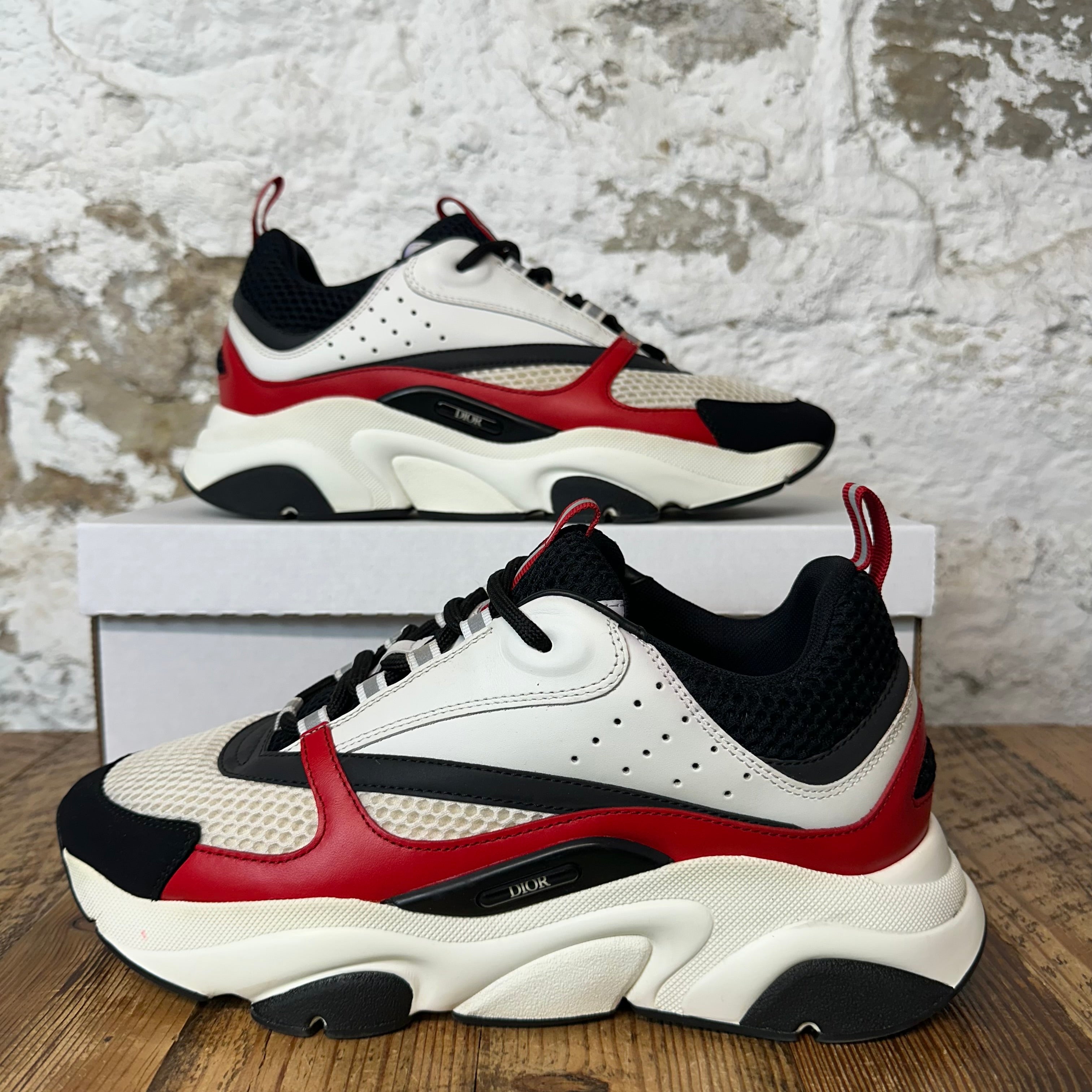 Dior B22 Black White Red Sneaker Sz 9 (42)
