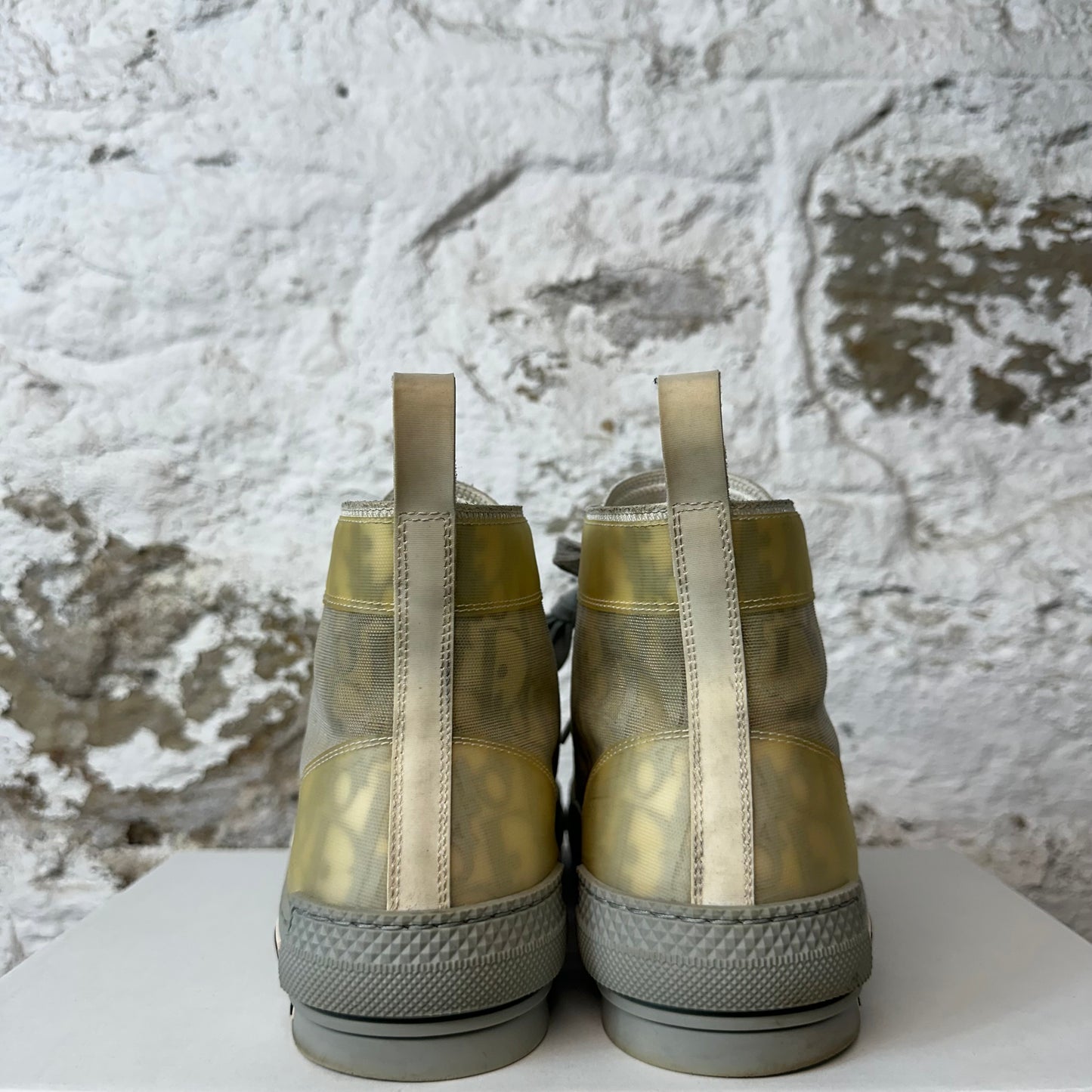 Dior B23 High Cream Oblique Gray Sneaker Sz 8 (41) No Box