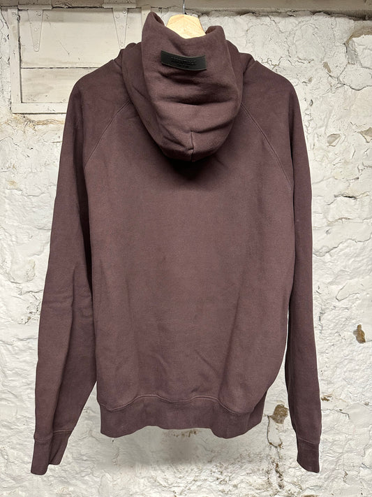 Fear of God Essentials Plum Hoodie Sz M