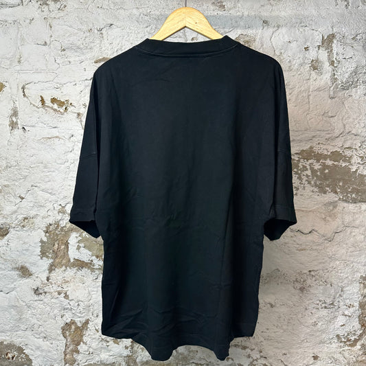 Palm Angels White Scrabble Spell T-shirt Black Sz M