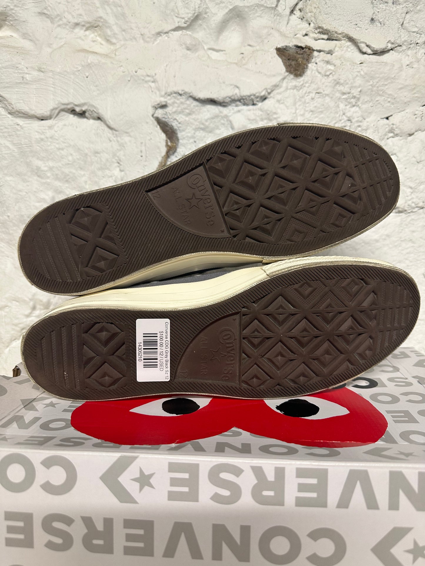 Converse Chuck Taylor All Star 70 Hi CDG Grey Sz 12