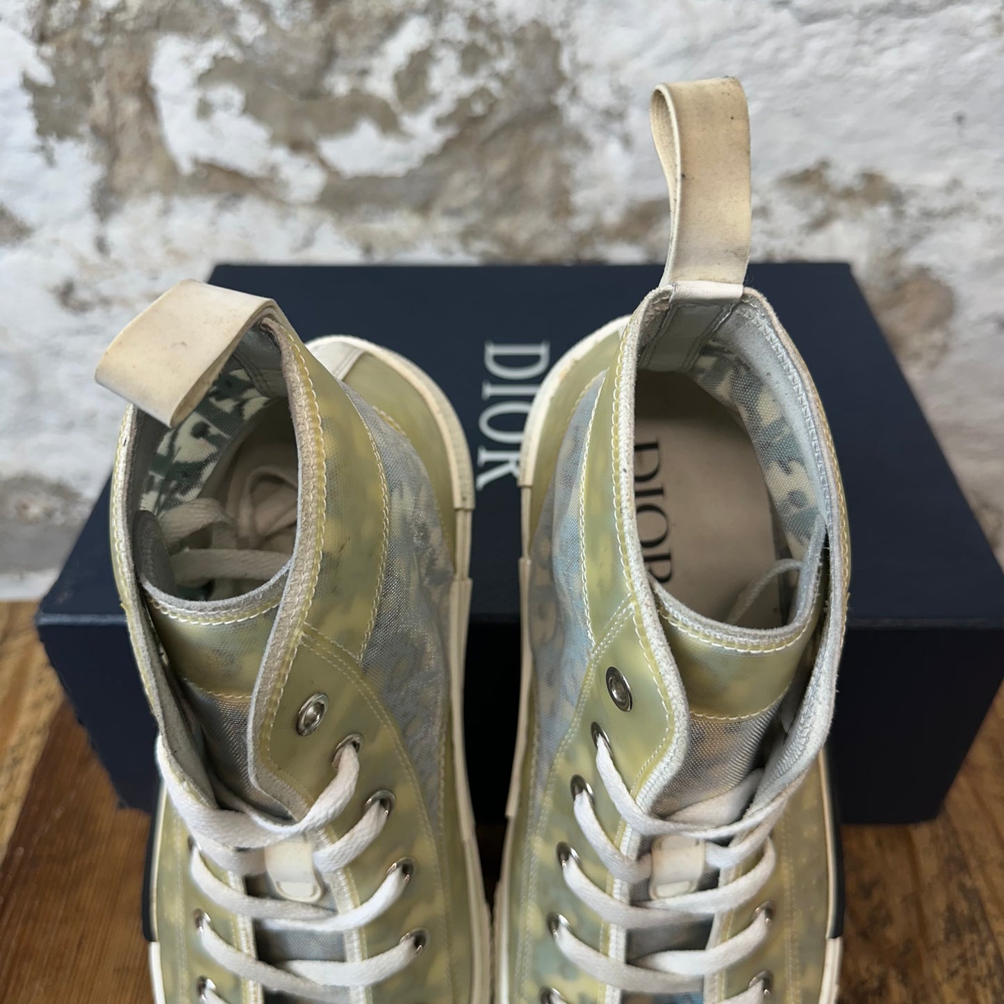 Dior B23 Green Blue Oblique High Sneaker Sz 10 (43)