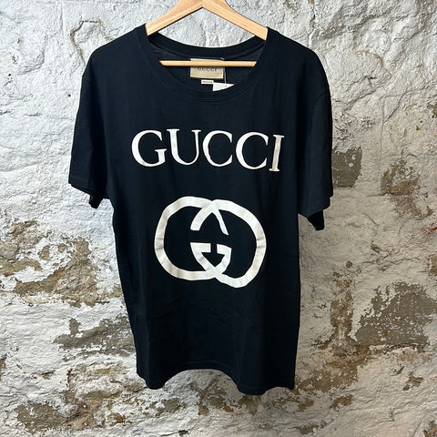 Gucci White Spell T-shirt Black Sz M
