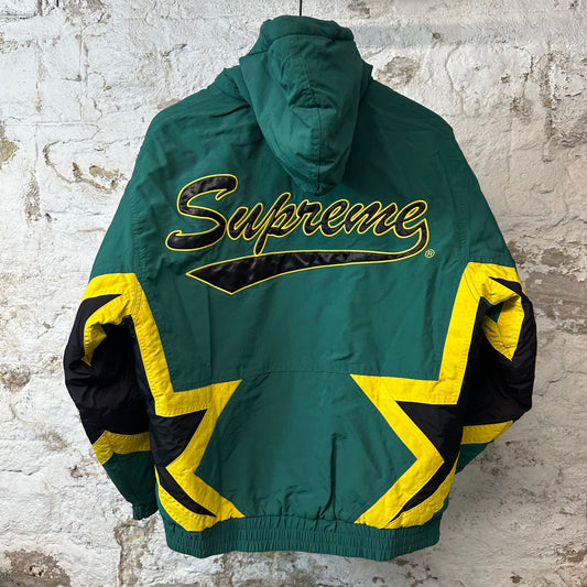 Supreme Stars Puffer Jacket Green Sz M