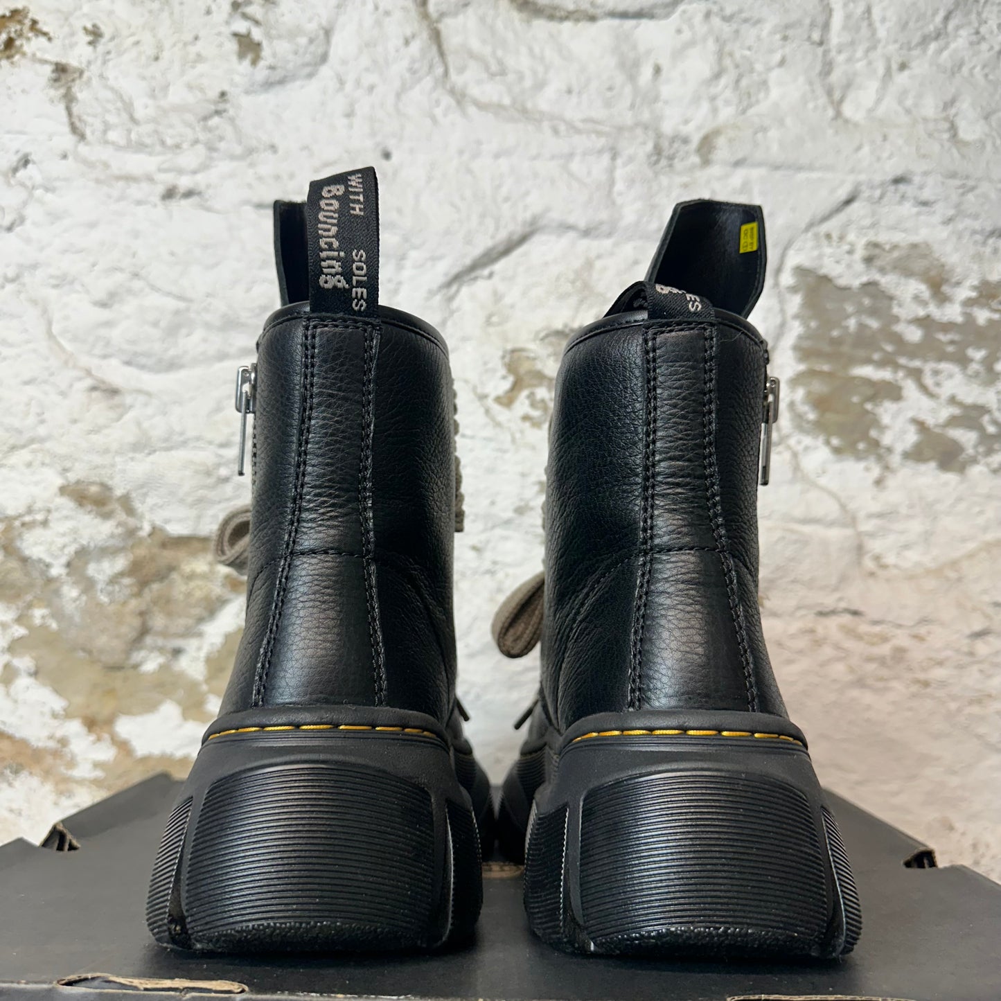 Rick Owens Dr Marten Jumbo Lace Black Sneaker Sz 8.5