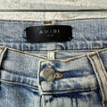 Amiri Knee Rip Shotgun Blue Denim Jeans Sz 29