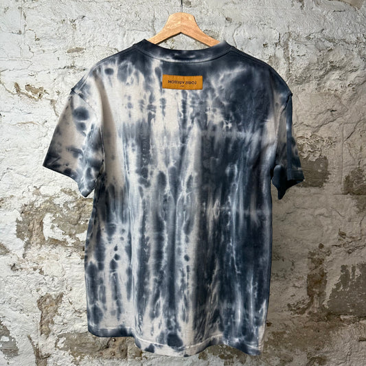 Louis Vuitton Orange Grafitti Tie Dye T-shirt Grey Sz S