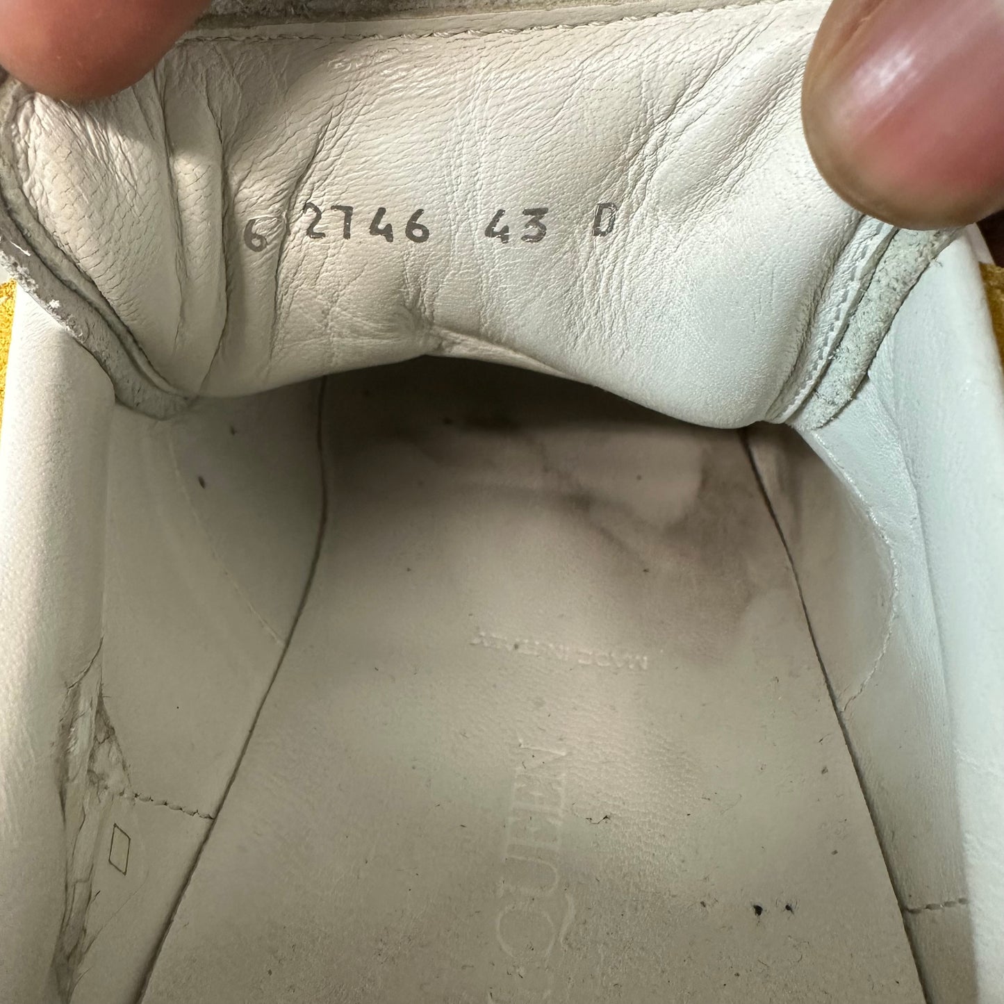 Alexander Mcqueen Mineral Yellow Tab White Sneaker Sz 10 (43)