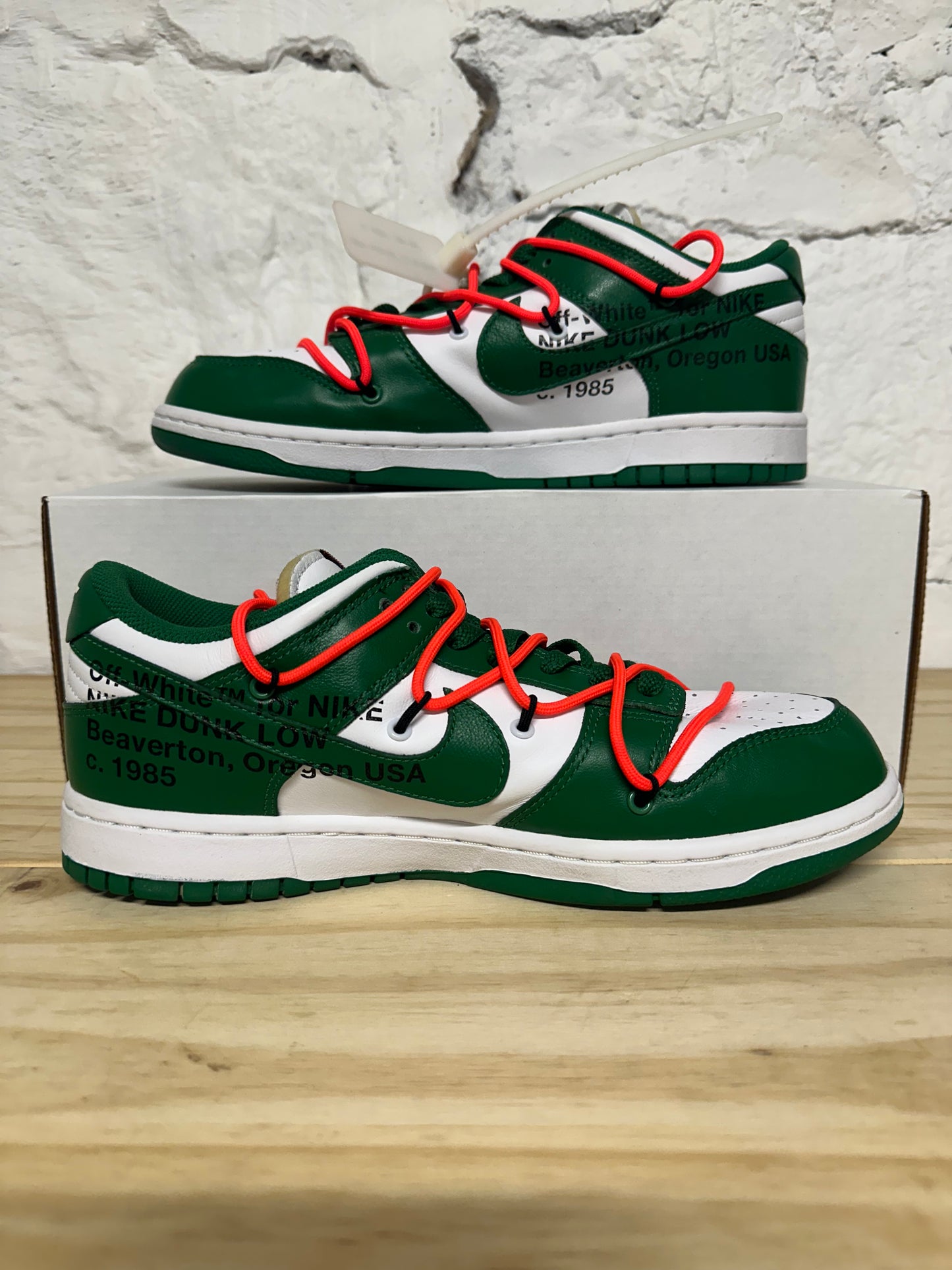 Nike Dunk Low Off-White Pine Green Sz 9