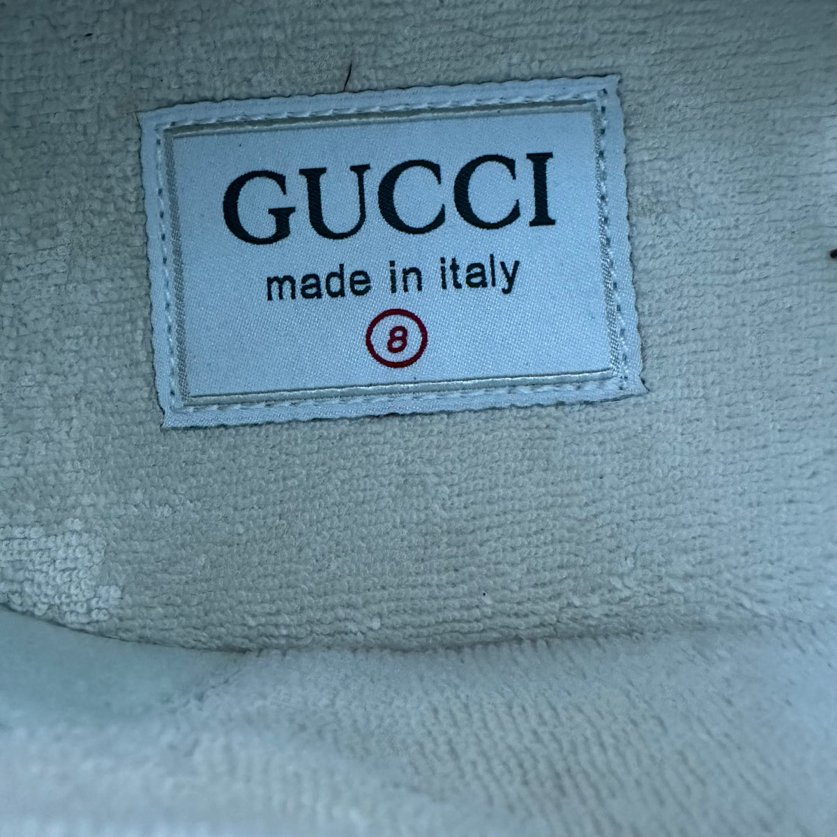 Gucci Rhyton Multicolor GG Monogram White Sneaker Sz 8