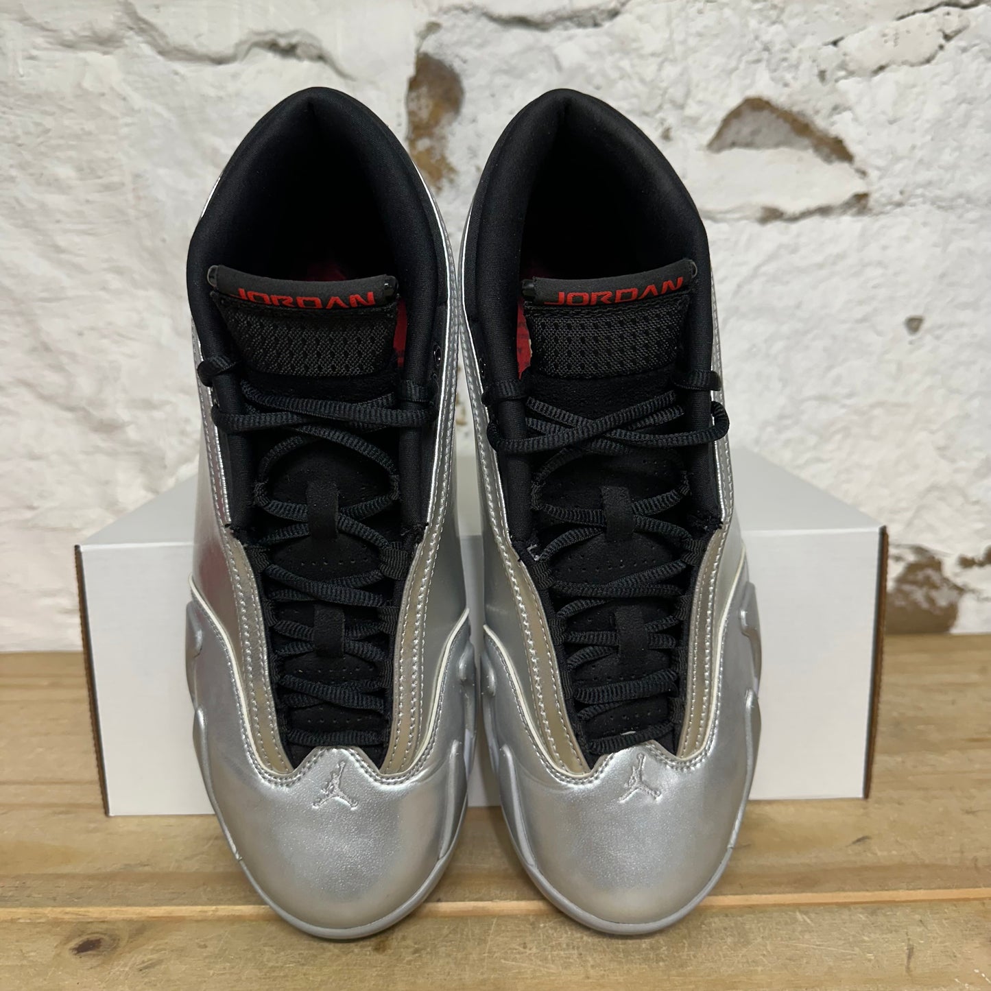 Air Jordan 14 Low Metallic Silver Sz 10.5 (12W)