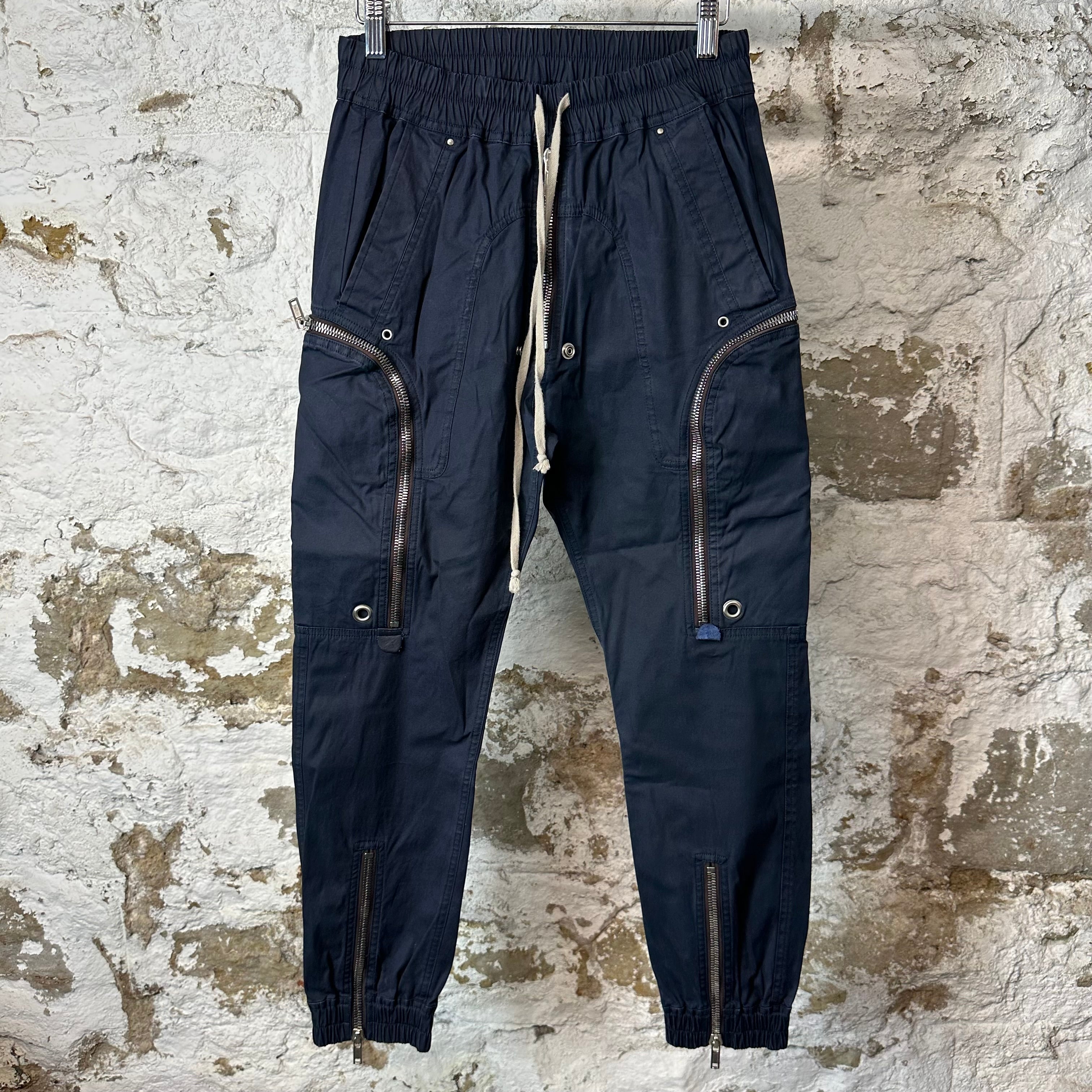 Rick Owens Bauhaus Navy Cargo Pants Sz XS