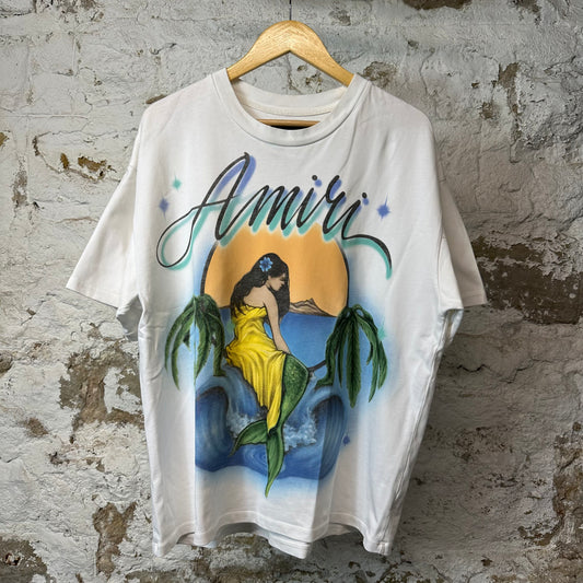 Amiri Mermaid Sunset T-shirt White Sz M