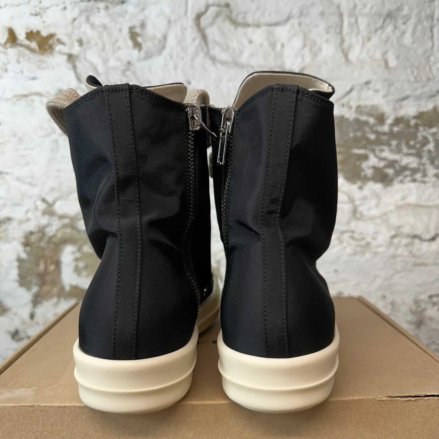 Rick Owens High Jumbo Lace Black Milk Sneaker Sz 12 (45)
