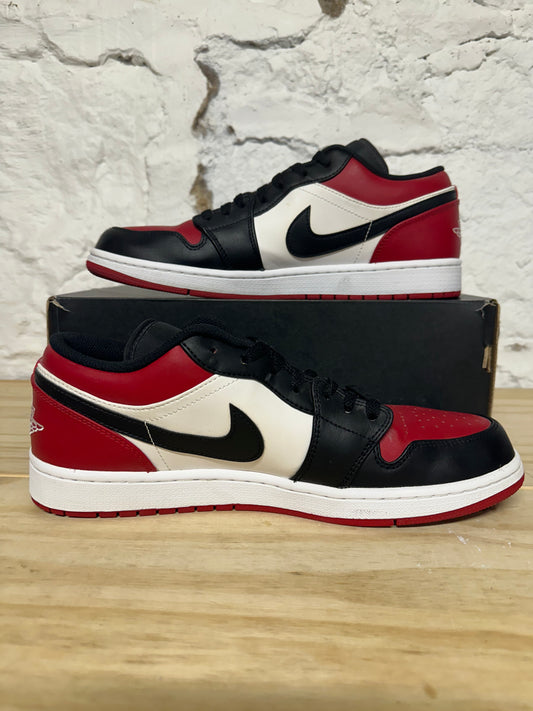 Air Jordan 1 Low Bred Toe Sz 12