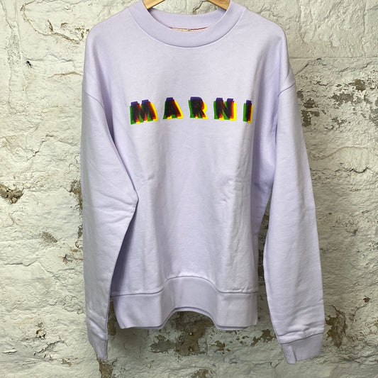Marni Rainbow Spellout Lavender Sz (50) DS