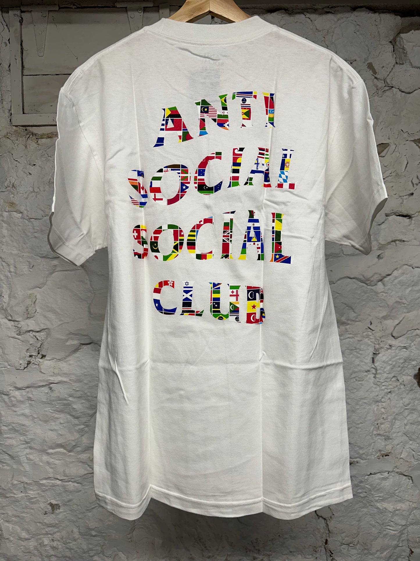 Anti Social Social Club Flags White T-Shirt Sz L DS