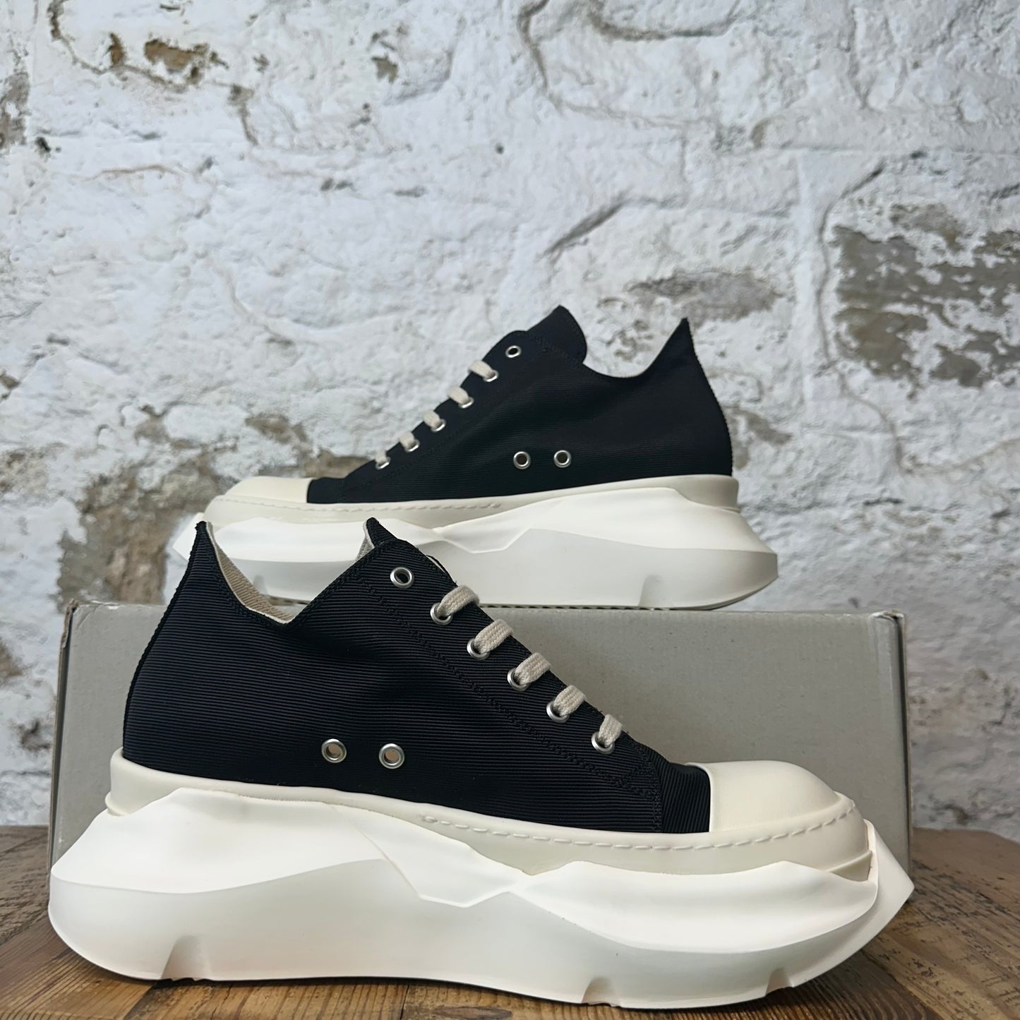 Rick Owens Abstract Black Milk Sneaker Sz 8.5 (41.5)
