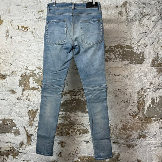 Amiri MX2 Multicolor Flannel Blue Denim Jeans Sz 29