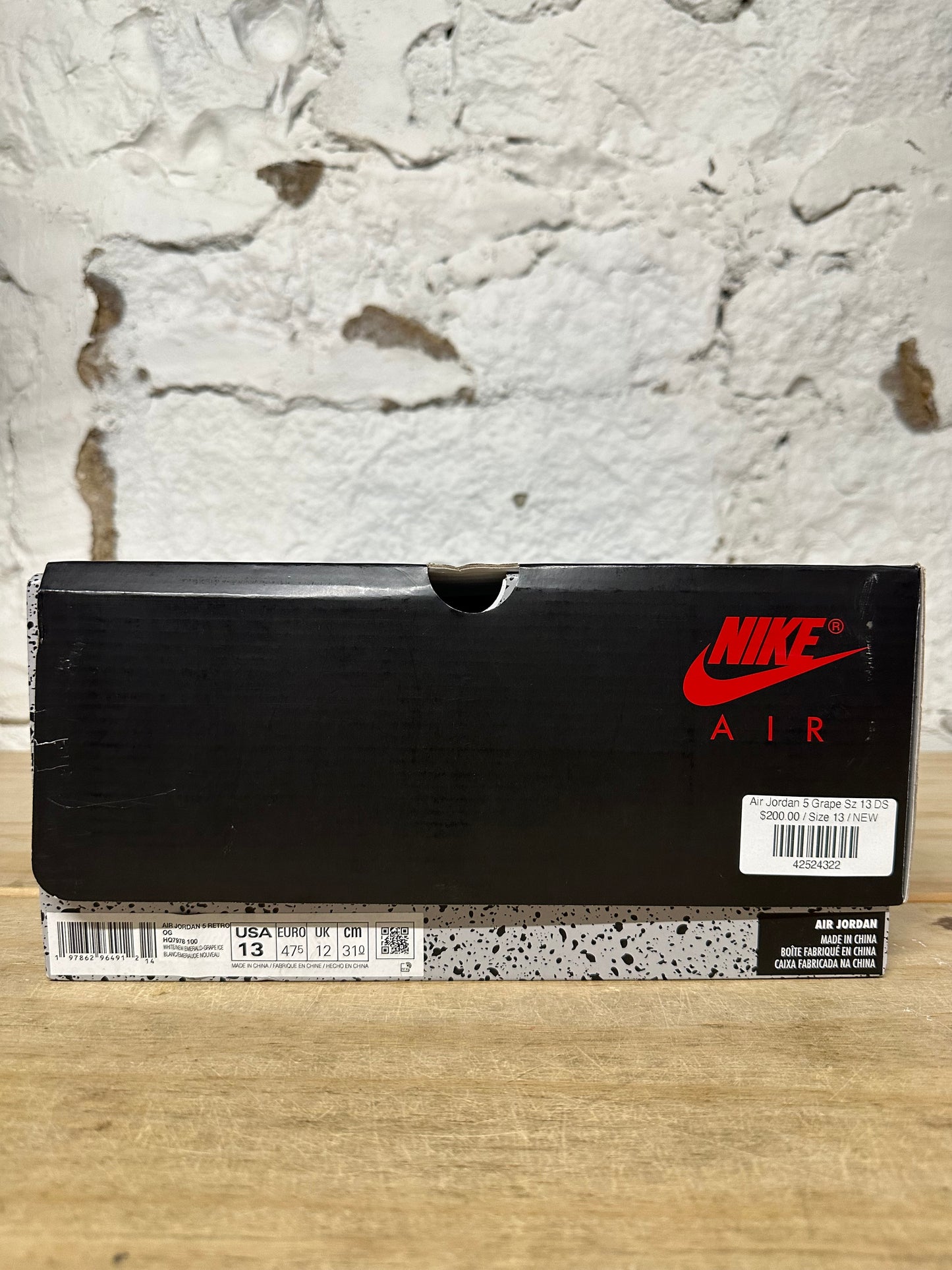 Air Jordan 5 Grape Sz 13 DS