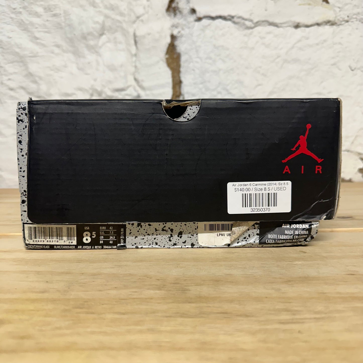 Air Jordan 6 Carmine (2014) Sz 8.5