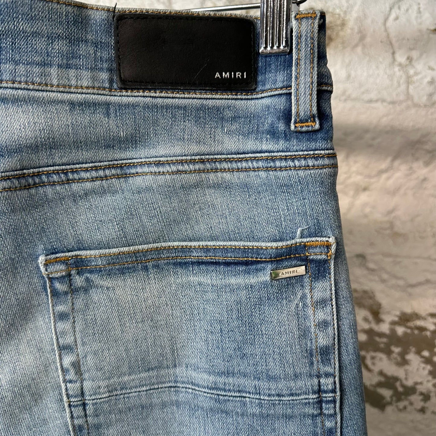 Amiri Plain Blue Denim Jeans Sz 34