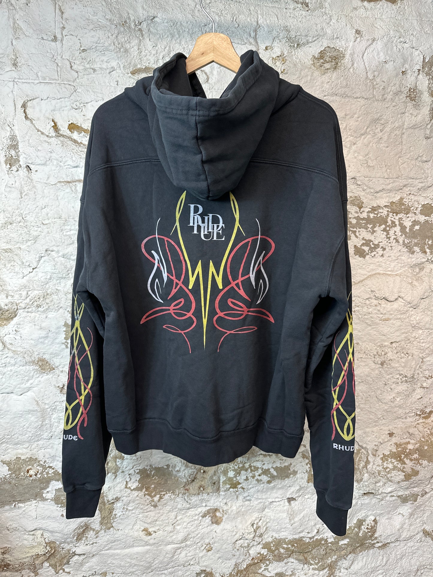 Rhude Hot Rod Hoodie Black Sz S